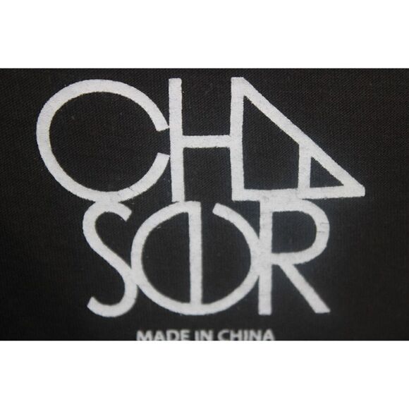 CHASER BITING LIP GLITTER BLACK TEE SHIRT SIZE SMALL - Picture 5 of 7